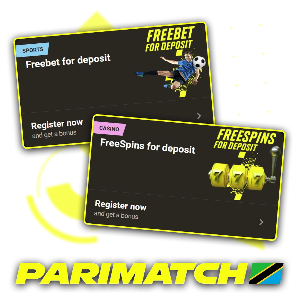 Parimatch in Tanzania offers attractive bonuses for new and loyal users.