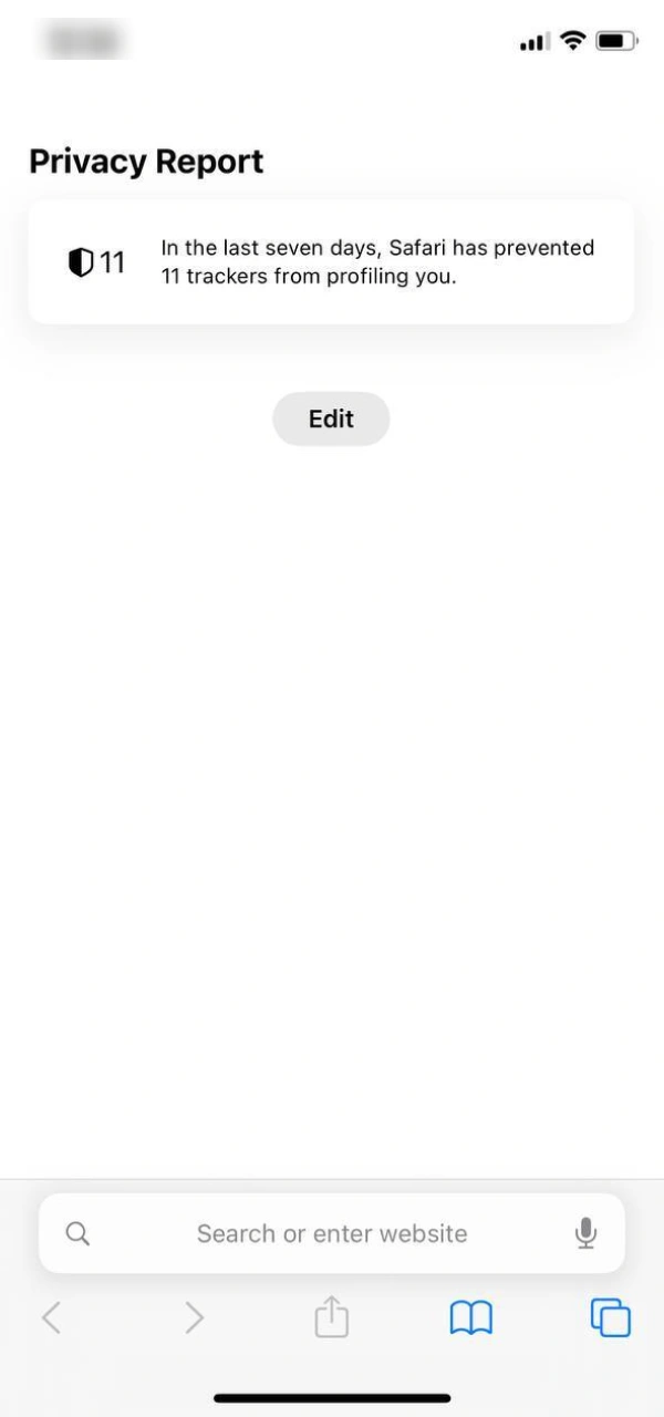 Open the Safari browser for the Parimatch iOS PWA.