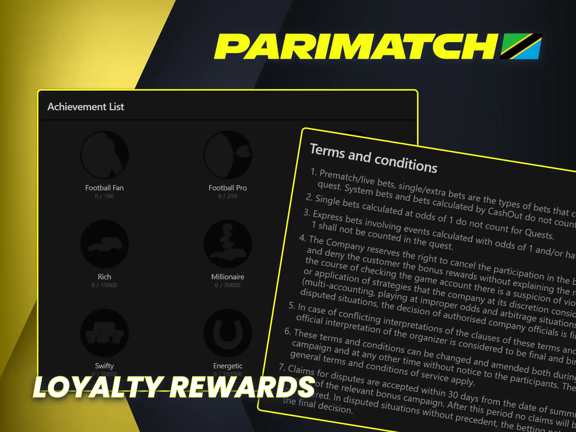 Win exclusive Parimatch rewards with loyalty points for Tanzanian players.