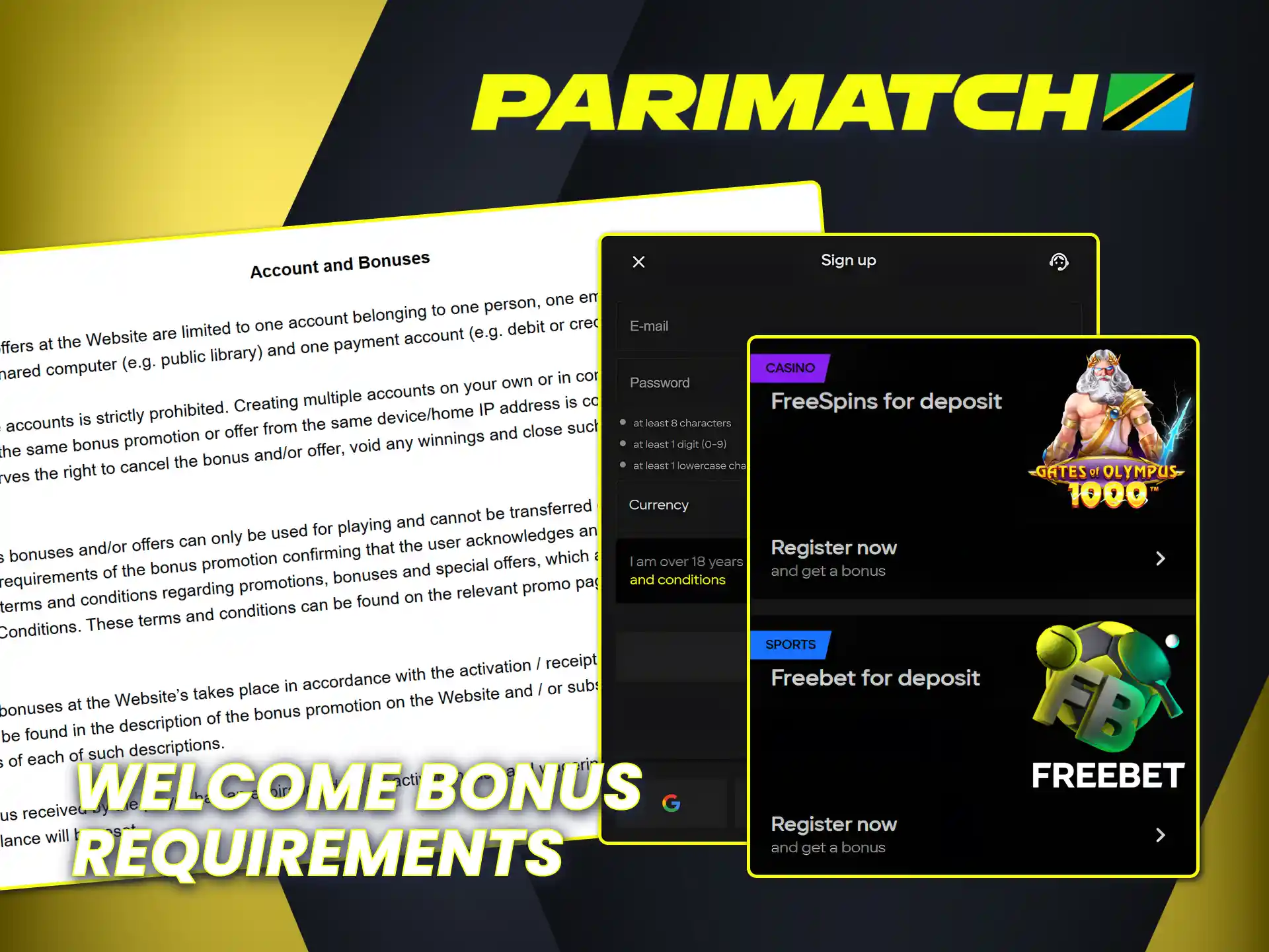 Meet requirements to use your welcome bonus on Parimatch platform.