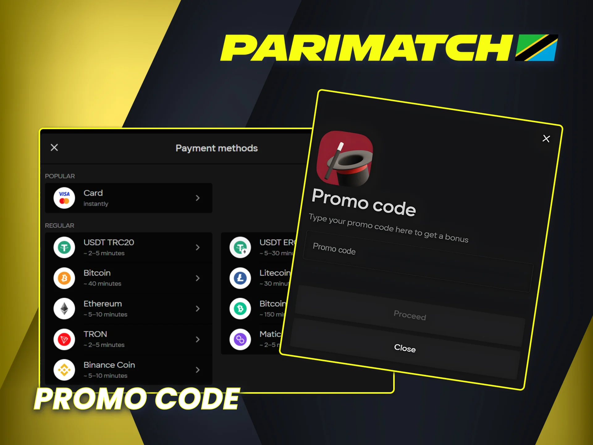 Get your Parimatch bonuses with a special promo code.