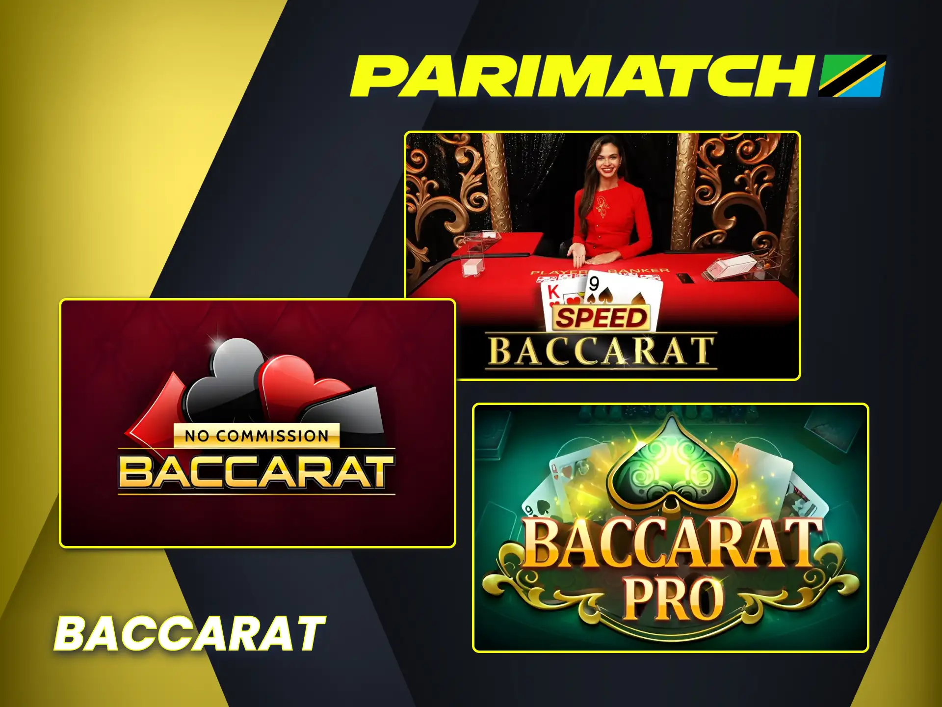 Enjoy the fast gameplay of baccarat at Parimatch casino.