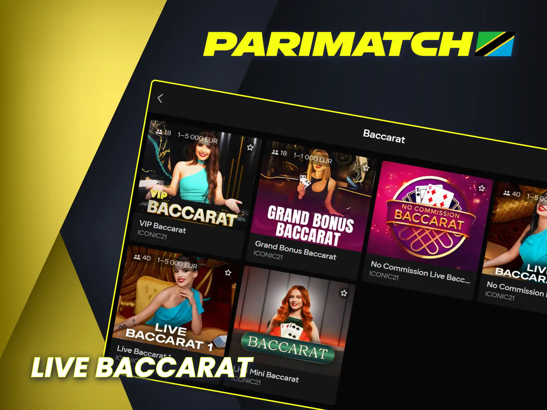 Enjoy a seamless Parimatch live baccarat experience in Tanzania.