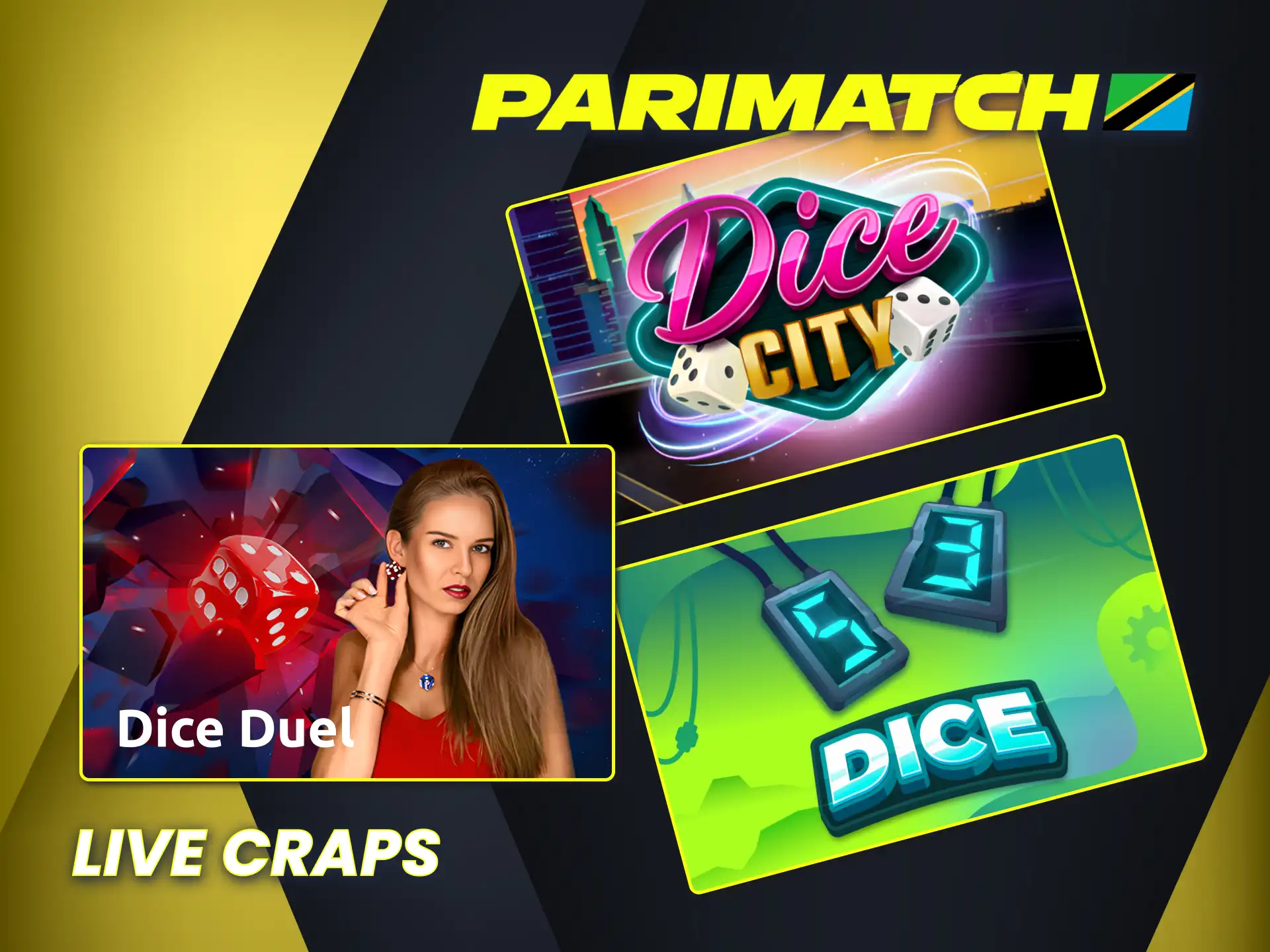 Bet on live craps and win on the Parimatch casino.