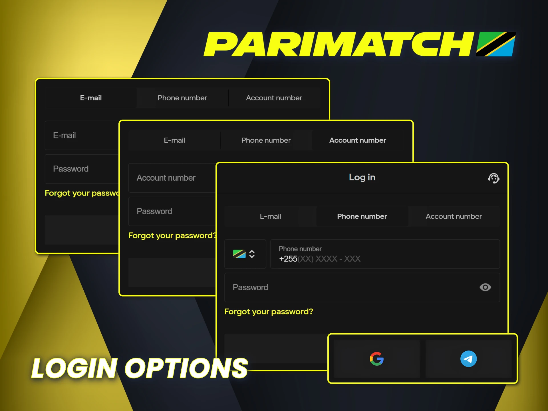 Choose your preferred Parimatch login method easily in Tanzania.