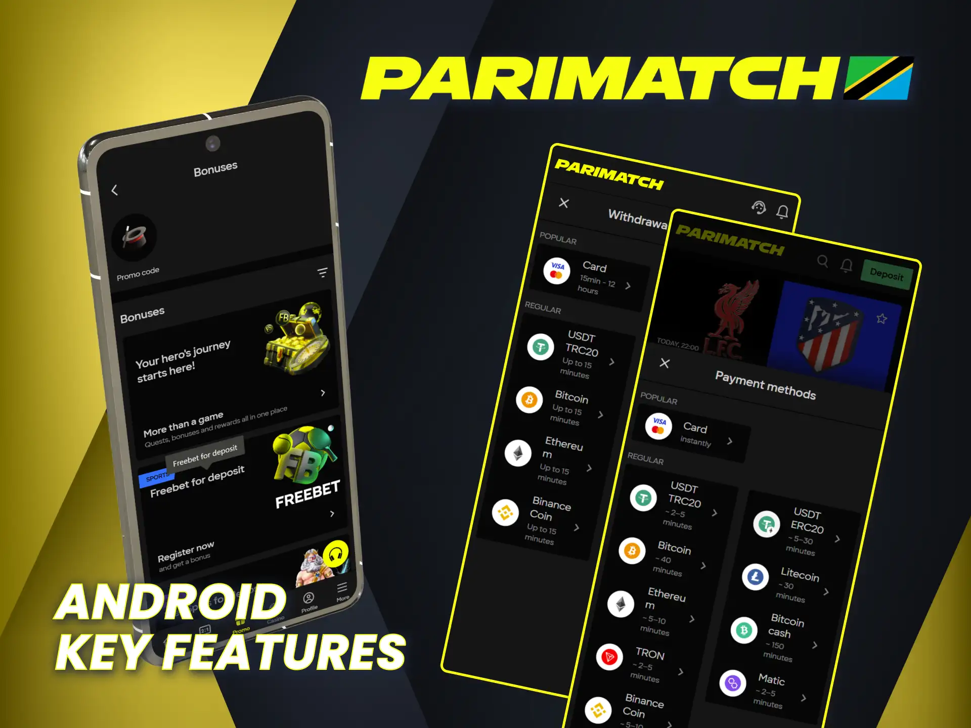 Experience Parimatch platform advantages with official Android app in Tanzania.