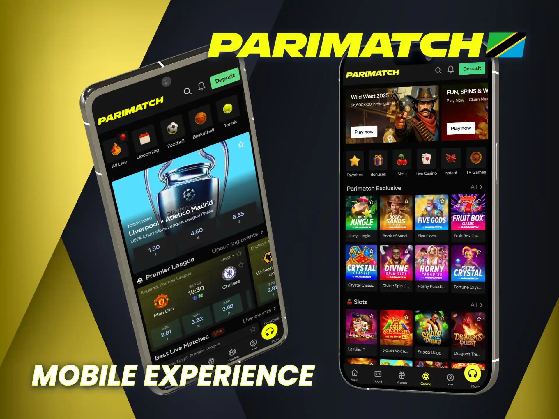 Experience Parimatch on the go with official mobile app.