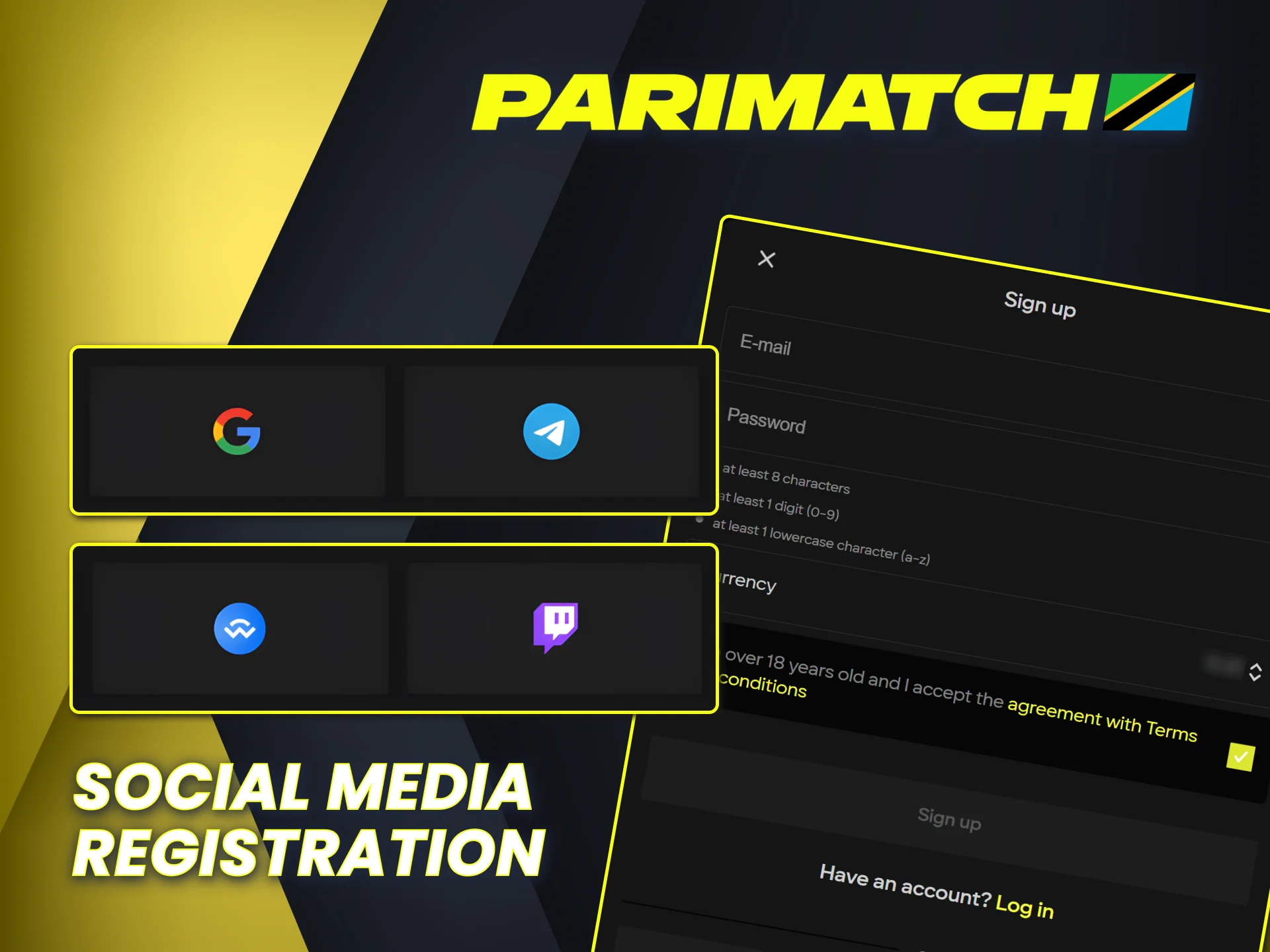 Register and link Parimatch to social media for easy access.