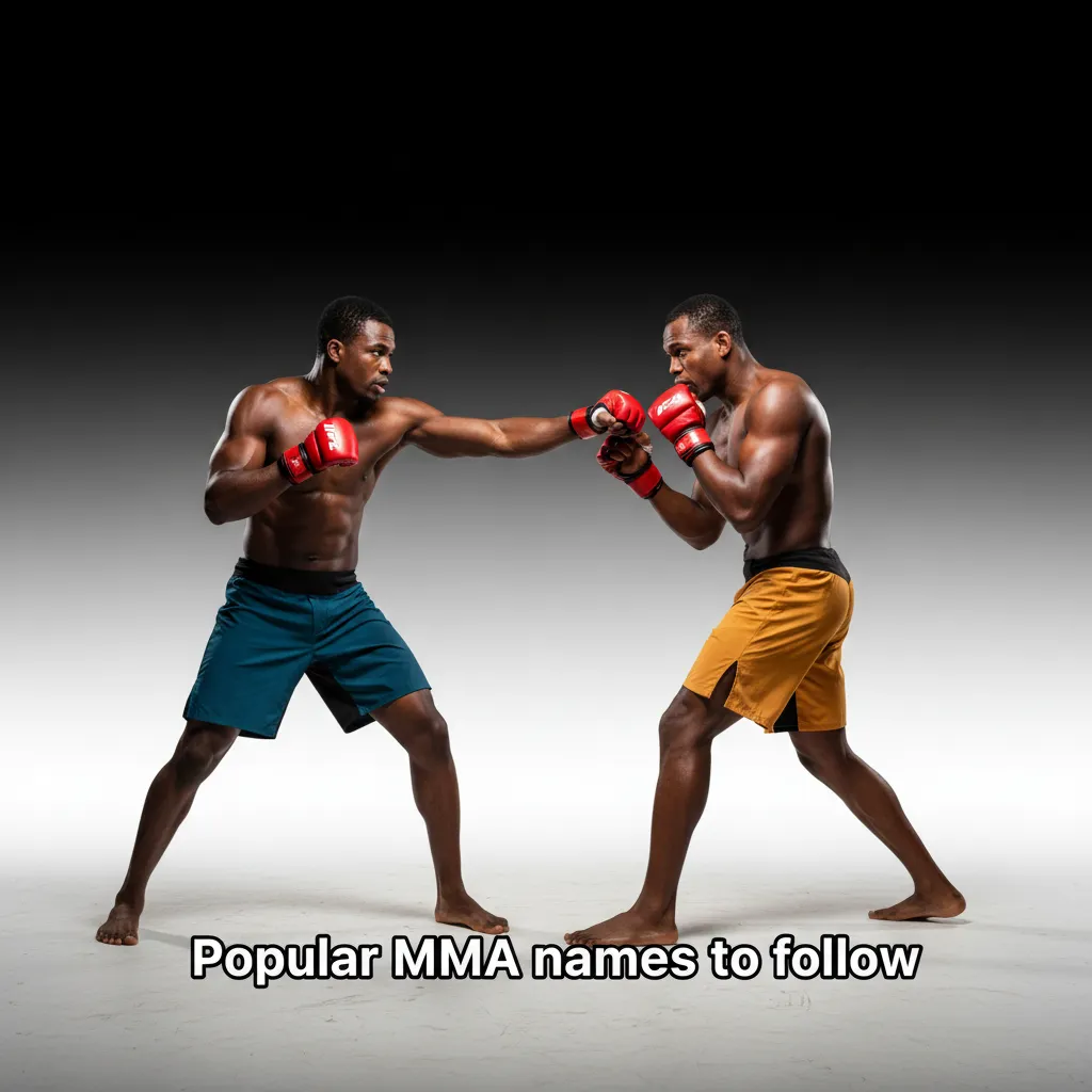 Infographic of top MMA fighters and styles: Makhachev, Volkanovski, Edwards, Adesanya, Zhang, Shevchenko, Aspinall.