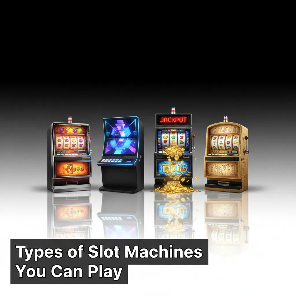 Slot types: classic, video, Megaways, Hold & Win, jackpots, Cluster Pays; filter by type, volatility, mechanics.
